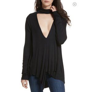 Black Free People Uptown Turtleneck Top